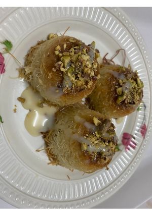 صورة لوصفة كنافة بالقشطة