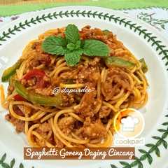 👩‍🍳Spaghetti Goreng Daging Cincang-レシピのメイン写真