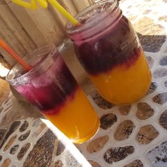 A picture of Beetroot mango juice.