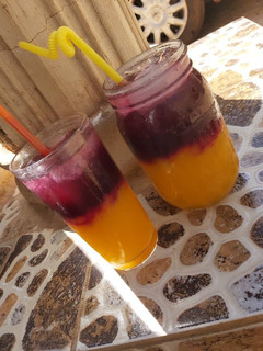 A picture of Beetroot mango juice.