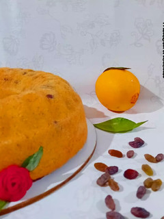 عکسی از دستور کیک کشمشی+پرتقالی