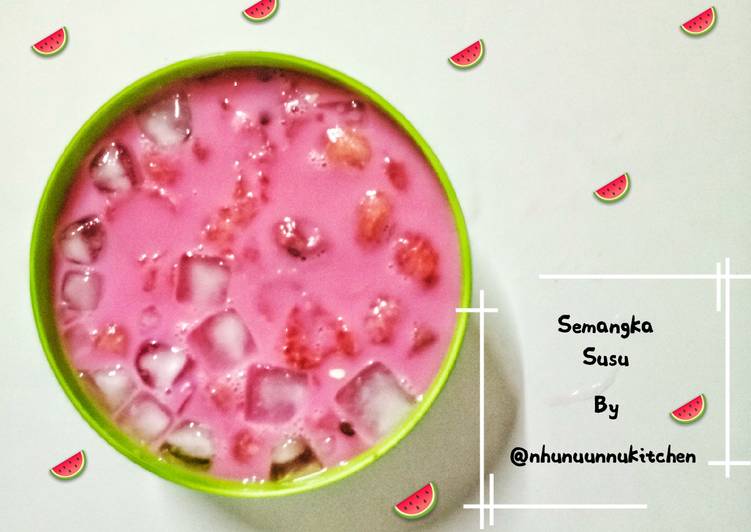 Cara Gampang Menyiapkan 🍉 Es semangka susu 🍉, Enak