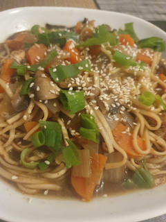 A picture of Chicken and Vegetable Noodles.