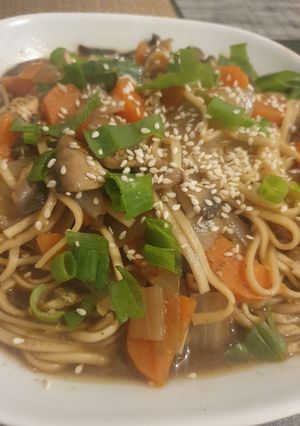 A picture of Chicken and Vegetable Noodles.