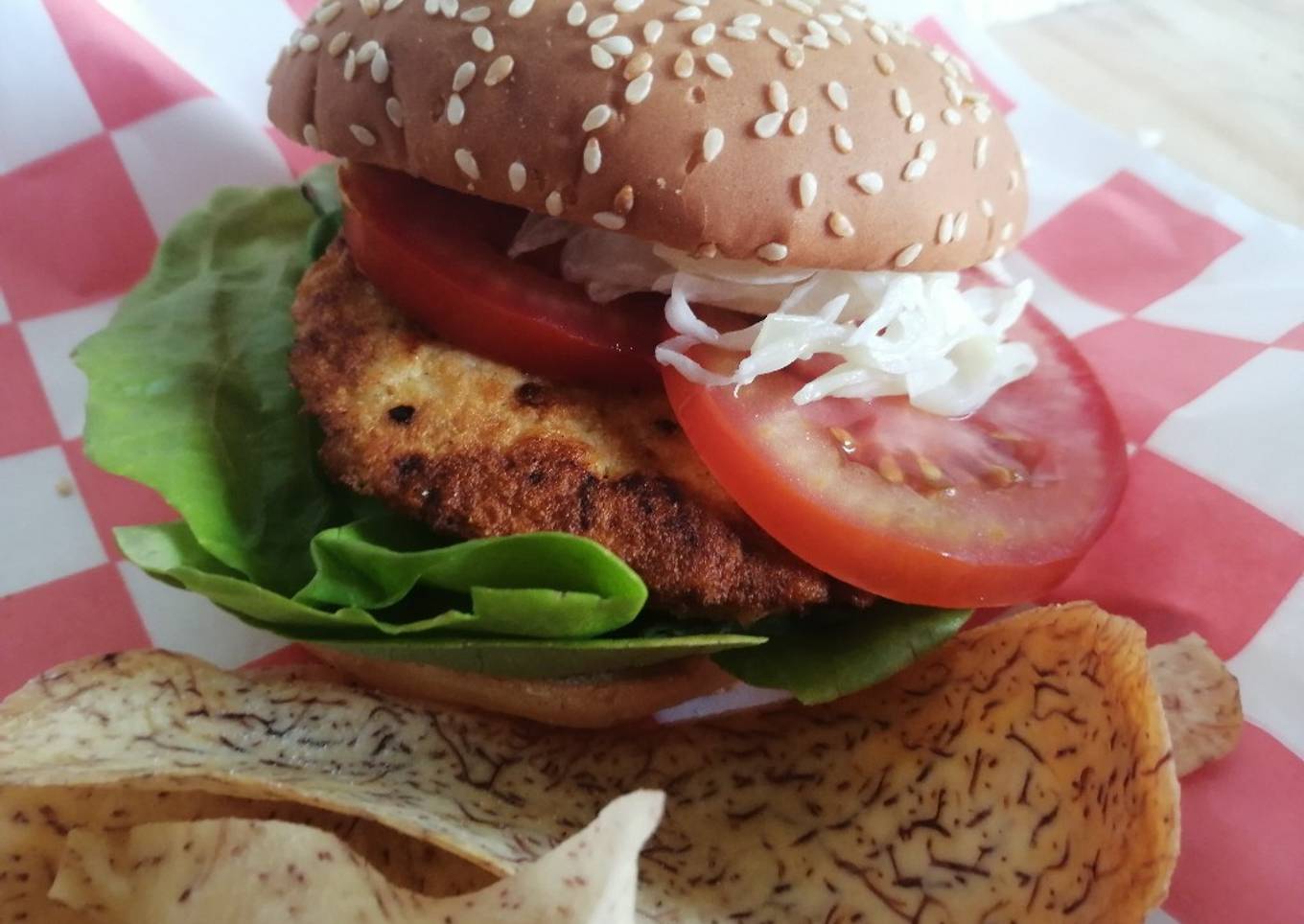 Hamburguesas de pollo🍔🐥
