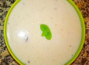 Una foto de Atol de arroz con coco
