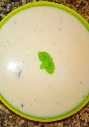 Una foto de Atol de arroz con coco