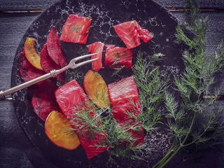 Gravlax de Saumon à la betterave