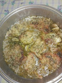 Una foto de Bacalao en salsa verde