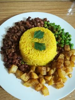 صورة لوصفة رز باللوبيا الحمرا والبهارات