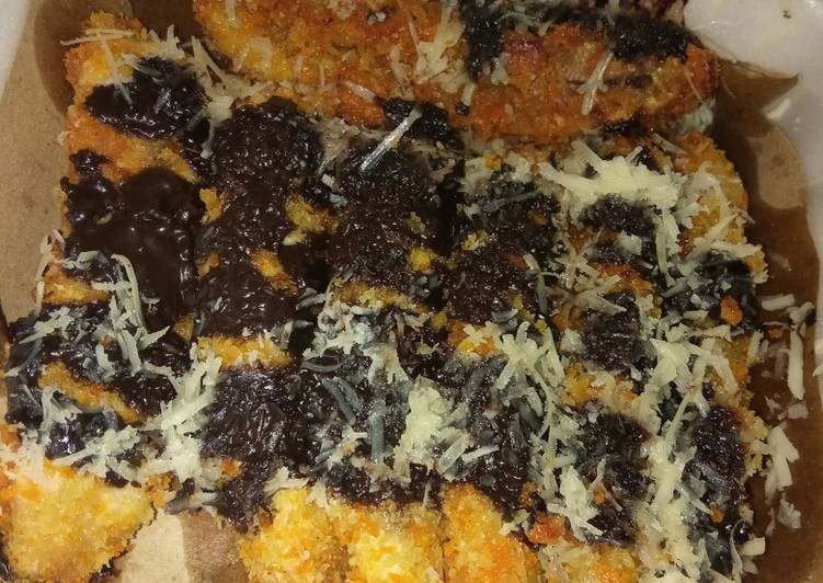 Pisang krispy coklat keju