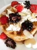 Waffles con mantequilla de almendra - keto