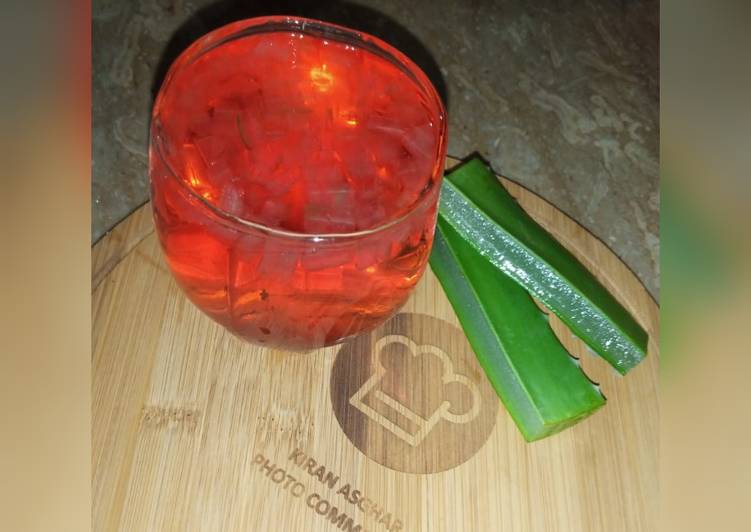 Simple Way to Prepare Quick Aloevera Sparkle Drink