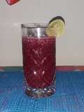 Pulpy black grape juice
