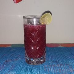 A picture of Pulpy black grape juice.
