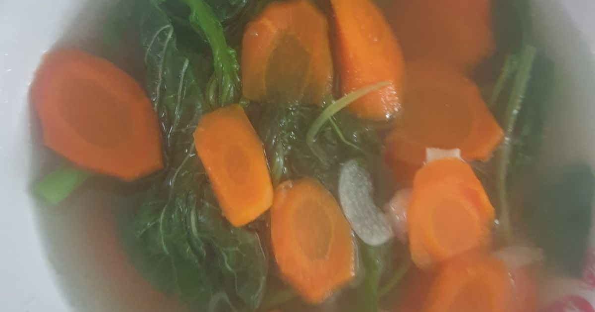 Sayur bening bayam wortel