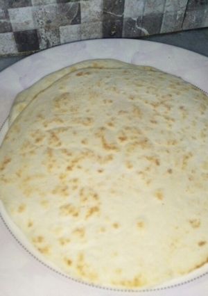 A picture of Homemade shawarma bread.