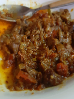 A picture of Chicken Liver Masala.