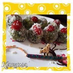 A picture of Paan Coconut Laddoo.