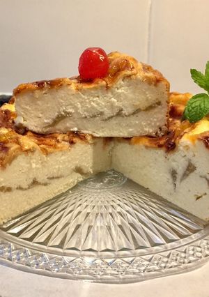 Foto principal de Pastel de requeson o ricotta y manzana