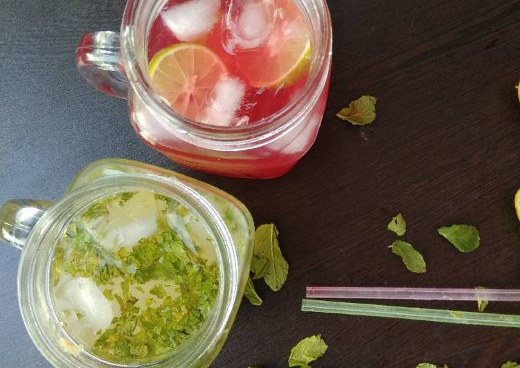 Steps to Make Any-night-of-the-week Mint Lemonade and Rose Lemonade