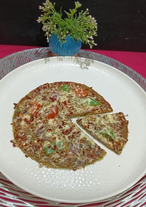 A picture of Makeover Pizza Made With Leftover Methi Paratha.