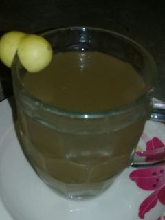 A picture of Imli allo bukhara ka shrbut (Tamarind drink).