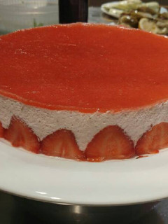 Una foto de Mousse de frutillas