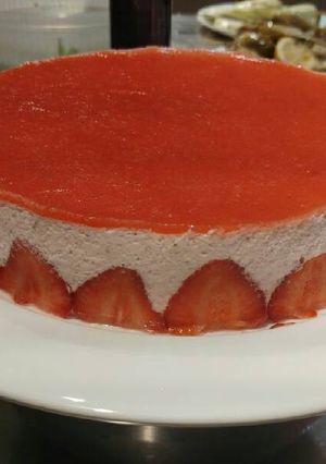 Una foto de Mousse de frutillas