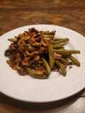 Brad's bacon, almond and lemon green beans