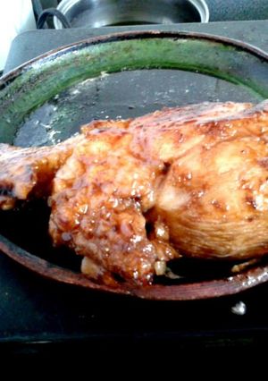 Una foto de Pollo en miel de pulque o maguey