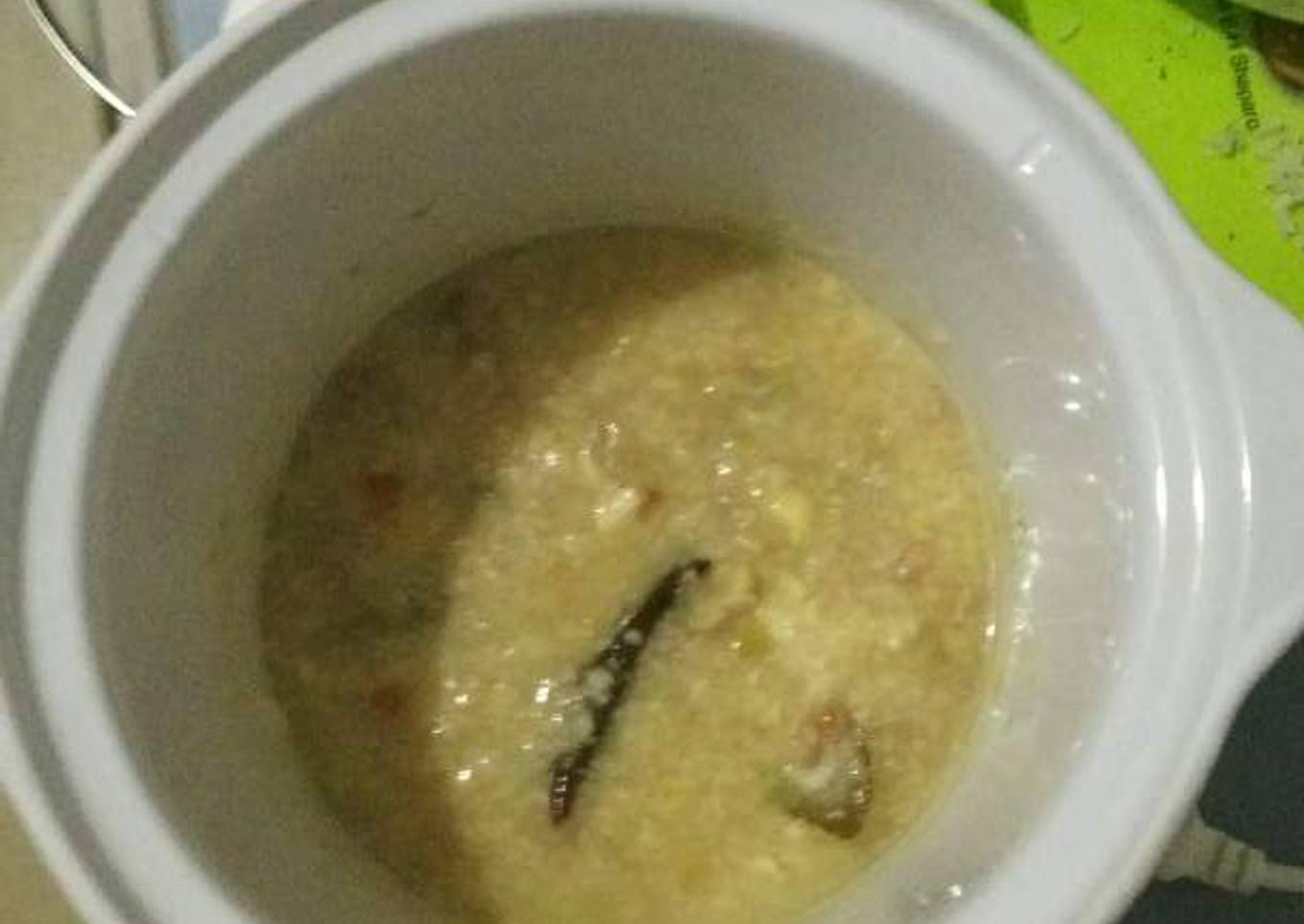 Bubur Nasi Soto Daging Sapi slow cooker (MPASI)