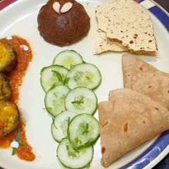A picture of Striped Gourd (Parval) And Corn Kofta.