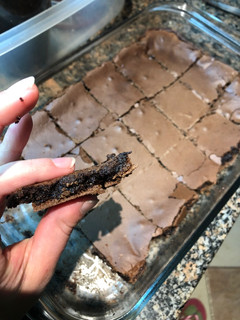 Una foto de Brownie sin manteca