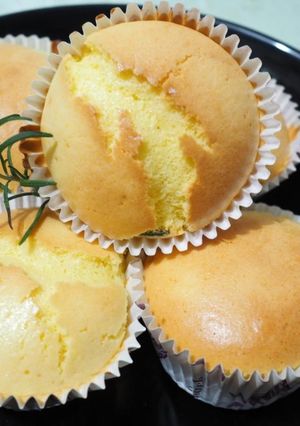 A picture of Whole Egg Yolk Rosemary Cupcakes.