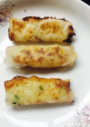 Hình của món Sữa + khoai tây nghiền chiên giòn.
