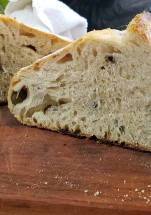Foto de Pão de azeitonas com fermento natural