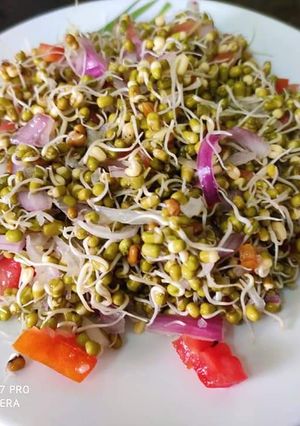 A picture of Sprouts Moong chaat.