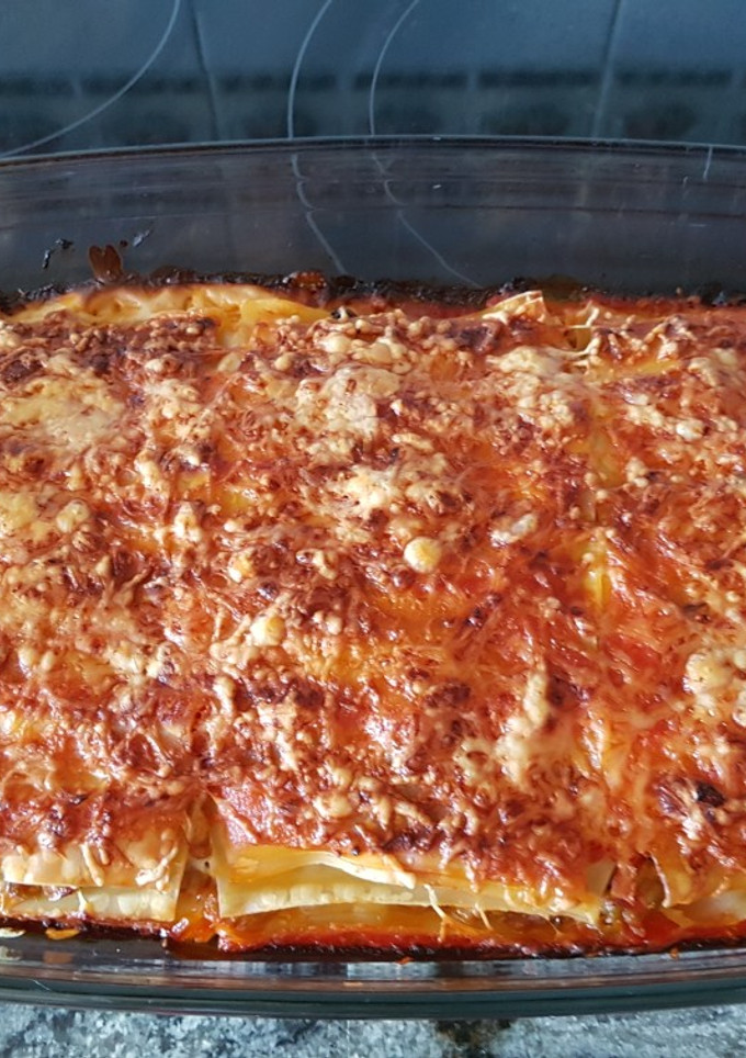 Una foto de Lasaña de carne y verduras