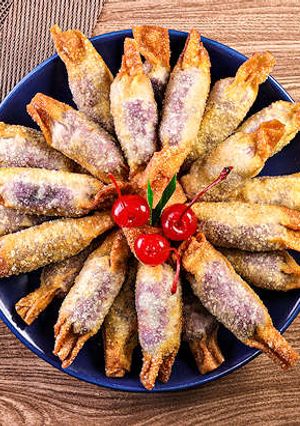 Foto resep Resep Pangsit Ubi Ungu