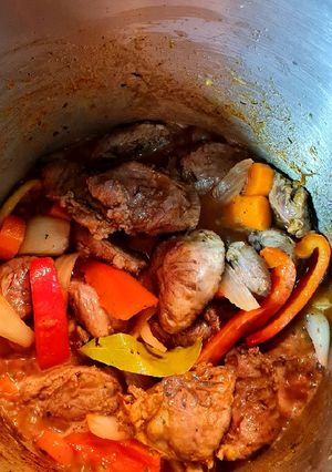 Una foto de Carrilladas de cerdo en salsa