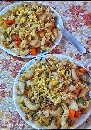 এগ ভেজিটেবল পাস্তা (Egg vegetable pasta recipe in bengali) রেসিপির প্রধান ছবি