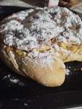Ensaimada rellena de crema pastelera!!