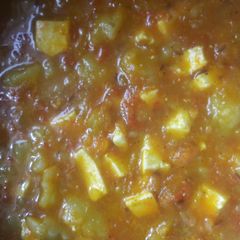 A picture of Falahari paneer aloo.