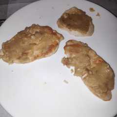 Una foto de Pechuga con salsa de queso