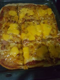 Una foto de Pan pizza integral