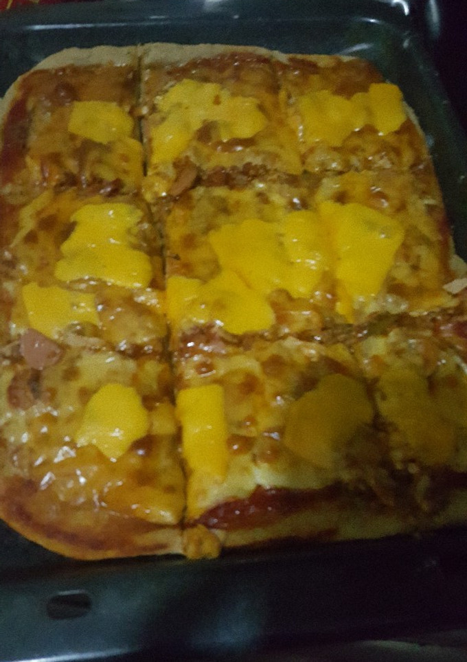 Una foto de Pan pizza integral
