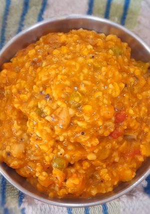 A picture of One pot Protein rich Vegetable Dalia(broken wheat) khichdi.