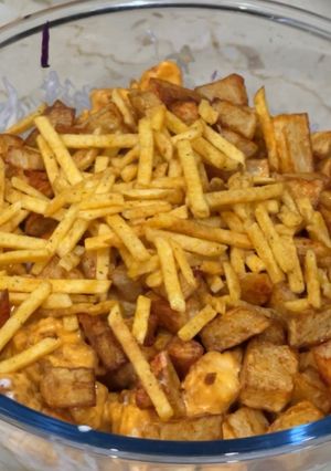 صورة لوصفة سلطة بطاطا مقلية🥔😍