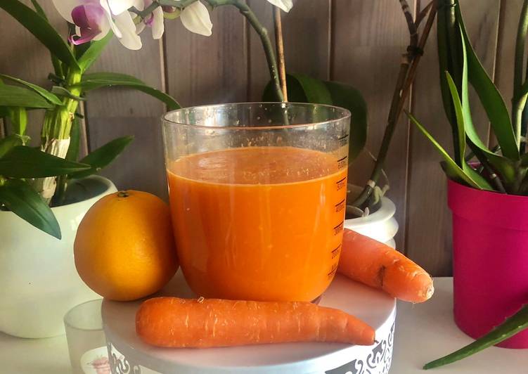 Comment Cuisiner Jus d’orange / carotte et gingembre